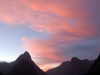 Milford Sound im Sonnenuntergang